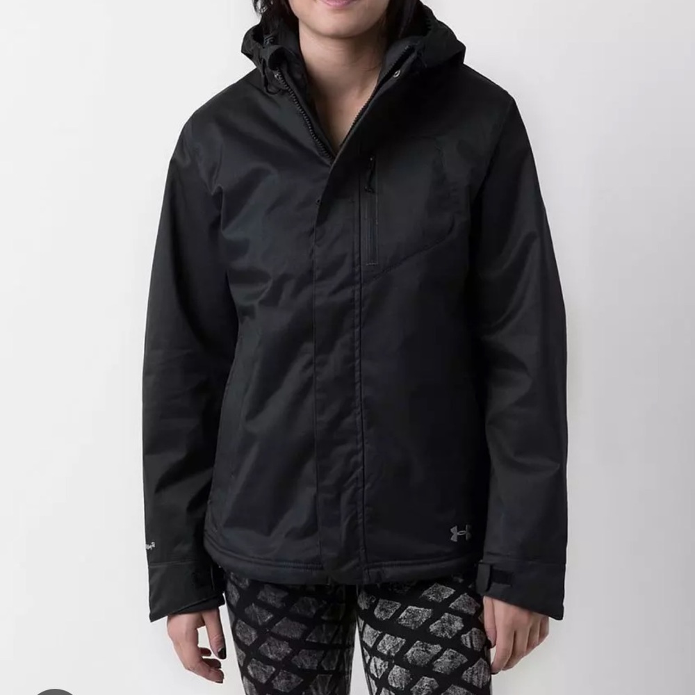 Under Armour Sienna Cold Gear Infared Black Jacket NWOT Women’s Large SpringFall - Picture 10 of 10